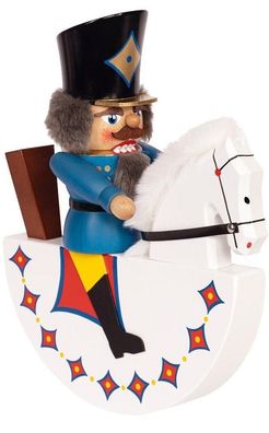 Nussknacker "Reiterlein", blau BxHxT 25x29x11cm NEU Nusknacker Holzfigur Weihnac