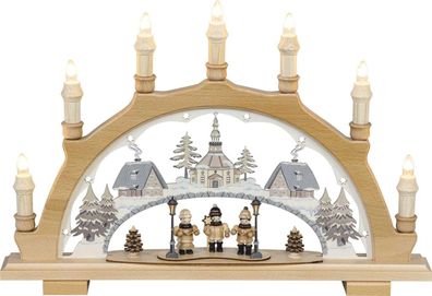 Schwibbogen Sternsinger LED-Beleuchtung natur BxHxT 49x34x6cm NEU Lichterbogen