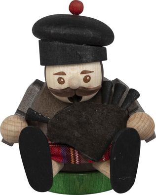 Räucherfigur mini"Schotte" Höhe 8cm NEU Räuchermann Räucherfigur Rauchfigur