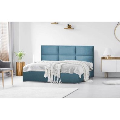 Toro 140x200 cm Polsterbett mit Bettkasten verschiedene Farben paneelförmige Kopfstüt