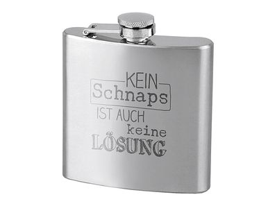 Contento Flachmann Kein Schnaps ist auch keine Lösung 180ml