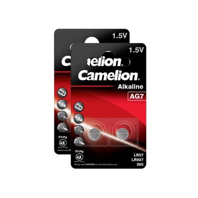 2x 2er Blister Camelion Knopfzellen Uhren Batterien AG7 AlkalineLR57 LR927 395