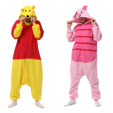Schwein Kigurumi Onesie Erwachsene Damen Herren Tier Cosplay Pyjamas Plusch XXL