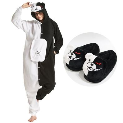 Monokuma Bar Kigurumi Onesie Erwachsene Tier Cosplay Pyjamas Plusch Halloween