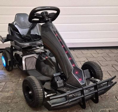 Kinder GoKart mit 250 Watt bis 20 km/h, Elektrogocart - GoKart für Kinder mit Luftrei