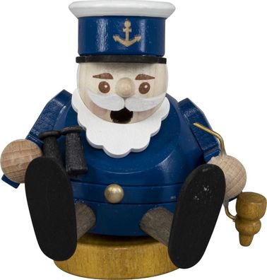 Räucherfigur mini"Kapitän" Höhe 8cm NEU Räuchermann Räucherfigur Rauchfigur