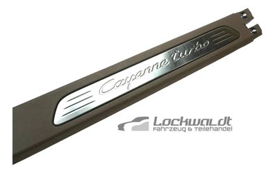 Einstiegsleiste vorne Links TURBO Tartufo hell Porsche Cayenne 92A 958 7P5863483