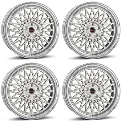 4 Borbet Felgen B 8.0x17 ET45 5x112 SIL für VW Beetle Caddy Cross e-Golf Eos Golf