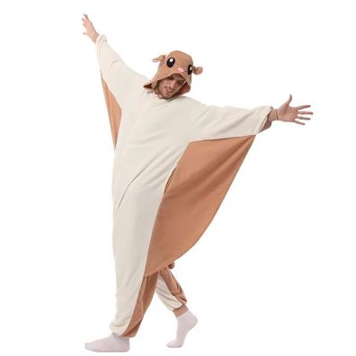 Flughornchen Onesie Erwachsene Damen Herren Tier Cosplay Pyjamas Plusch Homewear