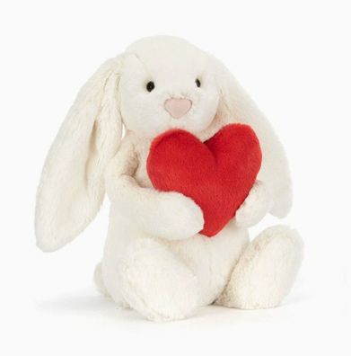 Jellycat Amuseables Niedliches Plüschtier-Häschen mit Herz