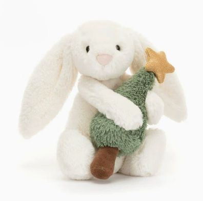 Jellycat Amuseables Niedliches Plüschtier Weihnachtsbaum-Hase 18 cm