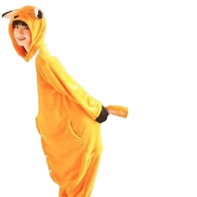 Fuchs Kigurumi Onesie Erwachsene Tier Cosplay Pyjamas Plusch Flanell Halloween Party