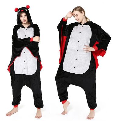 Fledermaus Onesie Erwachsene Tier Cosplay Pyjamas Plusch Flanell Familie Party