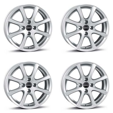 4 Borbet Felgen LV4 6.5x15 ET35 4x100 SIL für Daewoo Espero Nexia Nubira