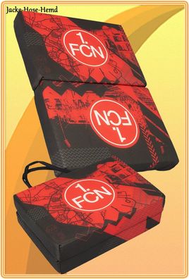 Sitzkissen Klappkissen Kissen 1. FC Nürnberg Logo Stadtkarte FCN Rot Gr.26x36x4cm NEU