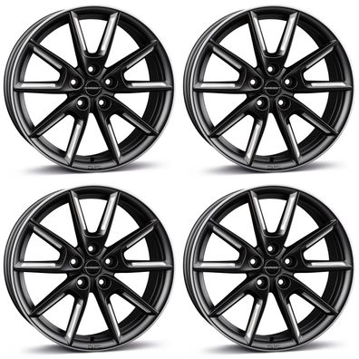 4 Borbet Felgen LX18 8.0x18 ET44 5x112 SWMSIL für VW Beetle Caddy e-Golf Eos Golf