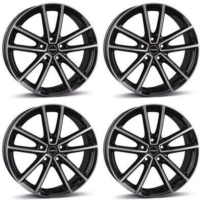 4 Borbet Felgen W 7.0x17 ET43 5x112 SWPGL für VW Beetle Caddy Cross e-Golf Eos Golf
