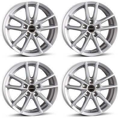 4 Borbet Felgen W 7.0x17 ET43 5x112 SIL für VW Beetle Caddy Cross e-Golf Eos Golf