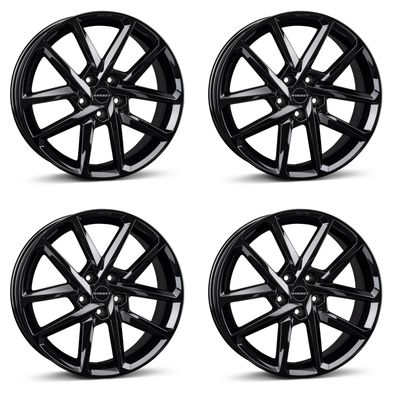 4 Borbet Felgen N 8.0x18 ET50 5x112 SW für VW Cross e-Golf Golf Jetta Touran