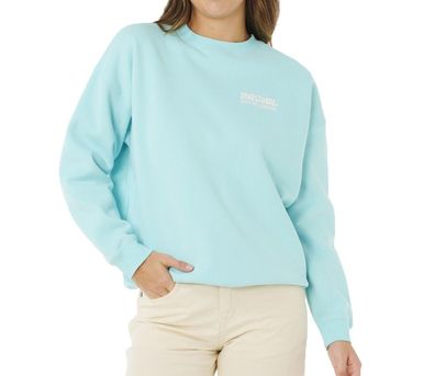 RIP CURL Women Crew Surf Puff Inspired light sea blue