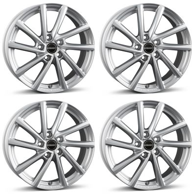 4 Borbet Felgen V 7.0x18 ET43 5x112 SIL für VW Beetle Caddy e-Golf Eos Golf Jetta