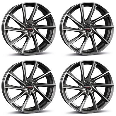 4 Borbet Felgen VTX 8.0x18 ET48 5x112 GRAPP für VW Beetle Caddy Cross e-Golf Golf