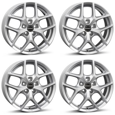 4 Borbet Felgen Y 7.5x17 ET45 5x112 SIL für VW Beetle Caddy Cross e-Golf Eos Golf