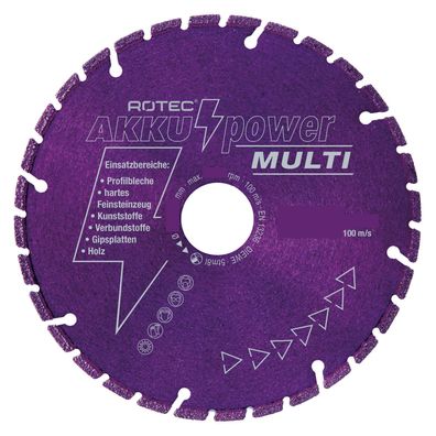 Diamanttrennscheibe 75 x 1,8 x 10 , Multi Accu-Power