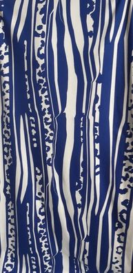 Marc Cain: Baumwolljersey, royalblau-weiß, 135 cm br, Meterware, Preis pro 0,5 lfdm