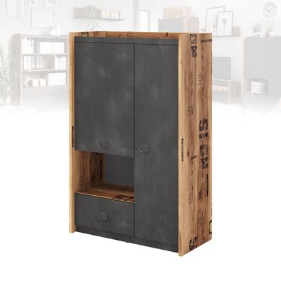 Schrank FARGO FG-04 Mehrzweckschrank Regalschrank Regal 90x140 cm Industriell