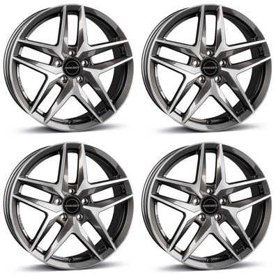 4 Borbet Felgen Z 7.5x18 ET43 5x112 ANTP für VW Beetle Caddy Cross e-Golf Eos Golf