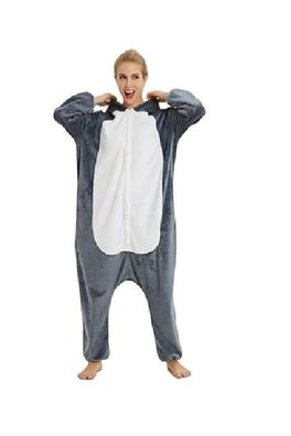 Wolf Kigurumi Onesie Erwachsene Tier Cosplay Pyjamas Plusch Flanell Halloween Party