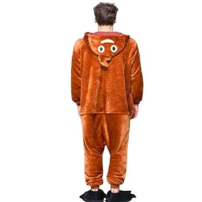 Poop Kigurumi Onesie Erwachsene Tier Cosplay Pyjamas Plusch Flanell Lustig Homewear
