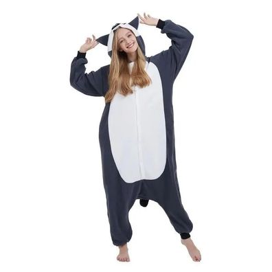 Lemur Kigurumi Onesie Erwachsene Unisex Tier Cosplay Pyjamas Plusch Winter Homewear