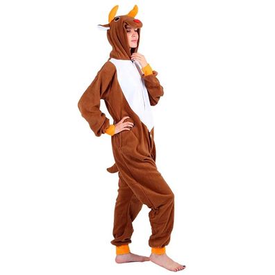 Weihnachts Hirsch Kigurumi Onesie Erwachsene Tier Cosplay Pyjamas Plusch Flanell