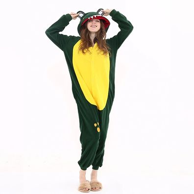 Krokodil Kigurumi Onesie Erwachsene Tier Cosplay Pyjamas Plusch Halloween Kapuze