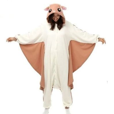 Flughornchen Maus Kigurumi Onesie Erwachsene Tier Cosplay Pyjamas Plusch Halloween