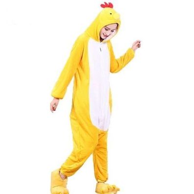Huhn Kuken Kigurumi Onesie Erwachsene Tier Cosplay Pyjamas Plusch Flanell Homewear