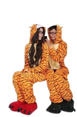 Tigger Kigurumi Onesie Erwachsene Unisex Tier Cosplay Pyjamas Plusch