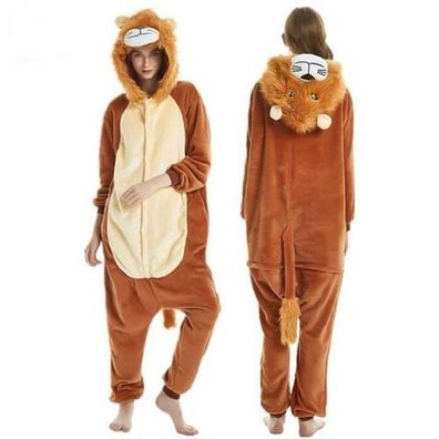 Lowe Kigurumi Onesie Erwachsene Tier Cosplay Pyjamas Plusch Halloween