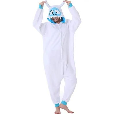 Schneemann Onesie Erwachsene Tier Cosplay Pyjamas Plusch Winter Weihnachten Halloween