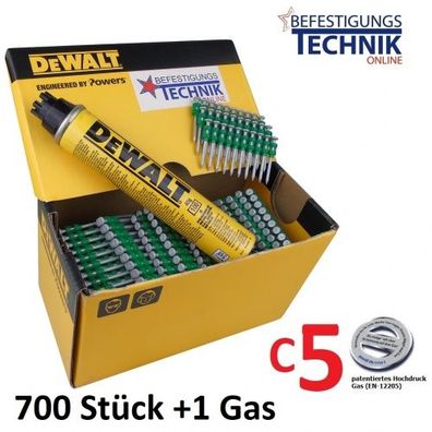 Betonnägel 2,6x15mm + Gas für Powers Dewalt C5 Würth Diga CS2 CS3 NG CS-2/3 Max GS738