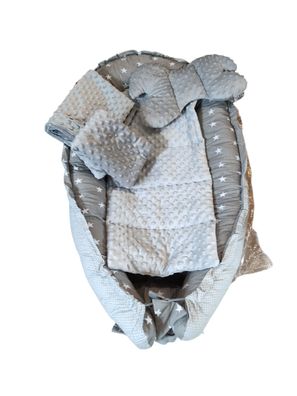 Medi Partners 5-teiliges Babynestchen Set Babynest 100x60x15 Baumwolle