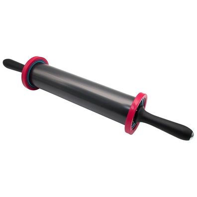 Heavy Adjustable Stainless Steel Rolling Pin, with Removable Thickness Rings for Baki