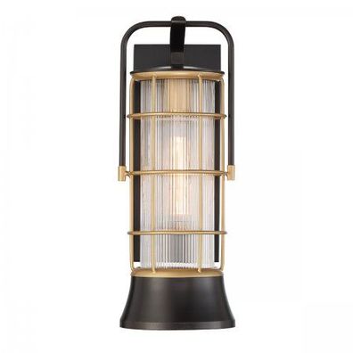 Elstead Lighting Außenwandleuchte Rivamar 411mm schwarz gold E27