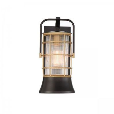 Elstead Lighting Außenwandleuchte Rivamar 335mm schwarz gold E27
