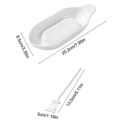 Porcelain Grater Plate, White Ceramic Multipurpose Grinder for Fruits/Vegetables/Gin