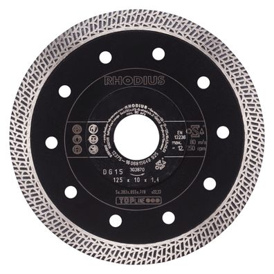 Diamanttrennscheibe 125 x 1,5 x 22,2 , DG15 , hartgebrannte Fliesen