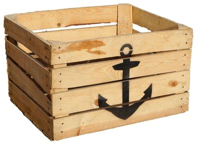 gebrauchte Obstkiste "ANKER" Weinkiste Weinkiste Apfelkiste Holzkiste