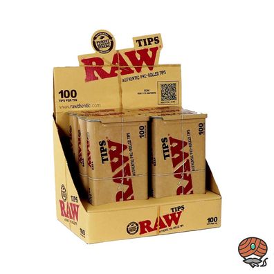RAW Pre-Rolled Tips, Metalldosen mit 6x 100 Stück